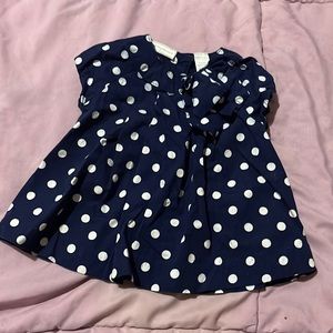 Blue and White Polka Dot Shirt